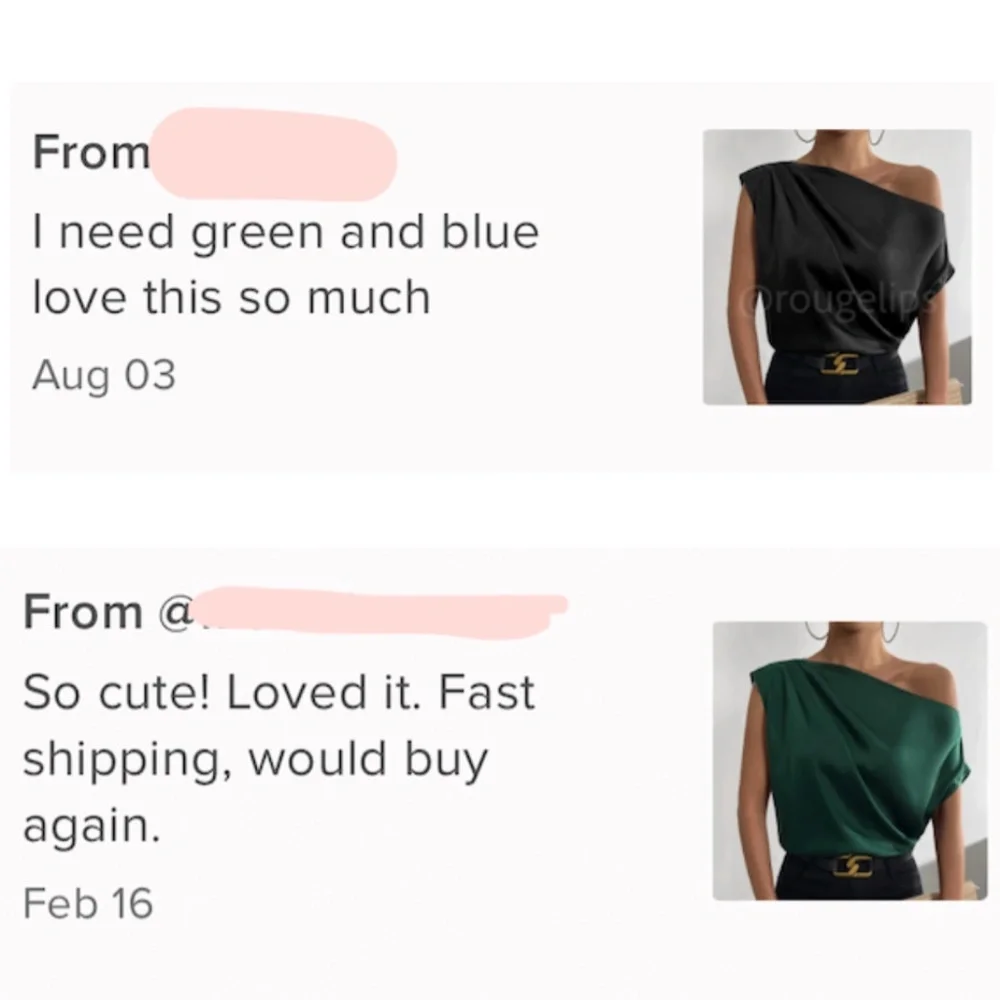 Light Blue Satin Draped Asymmetrical Blouse Top - Picture 8 of 9